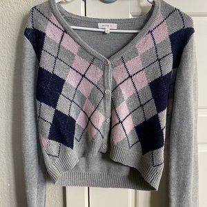 Long sleeved button up sweater